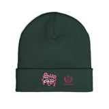 Embroidered Knit Beanie — "Pretty Girls Wear Pink" Unisex Beanie