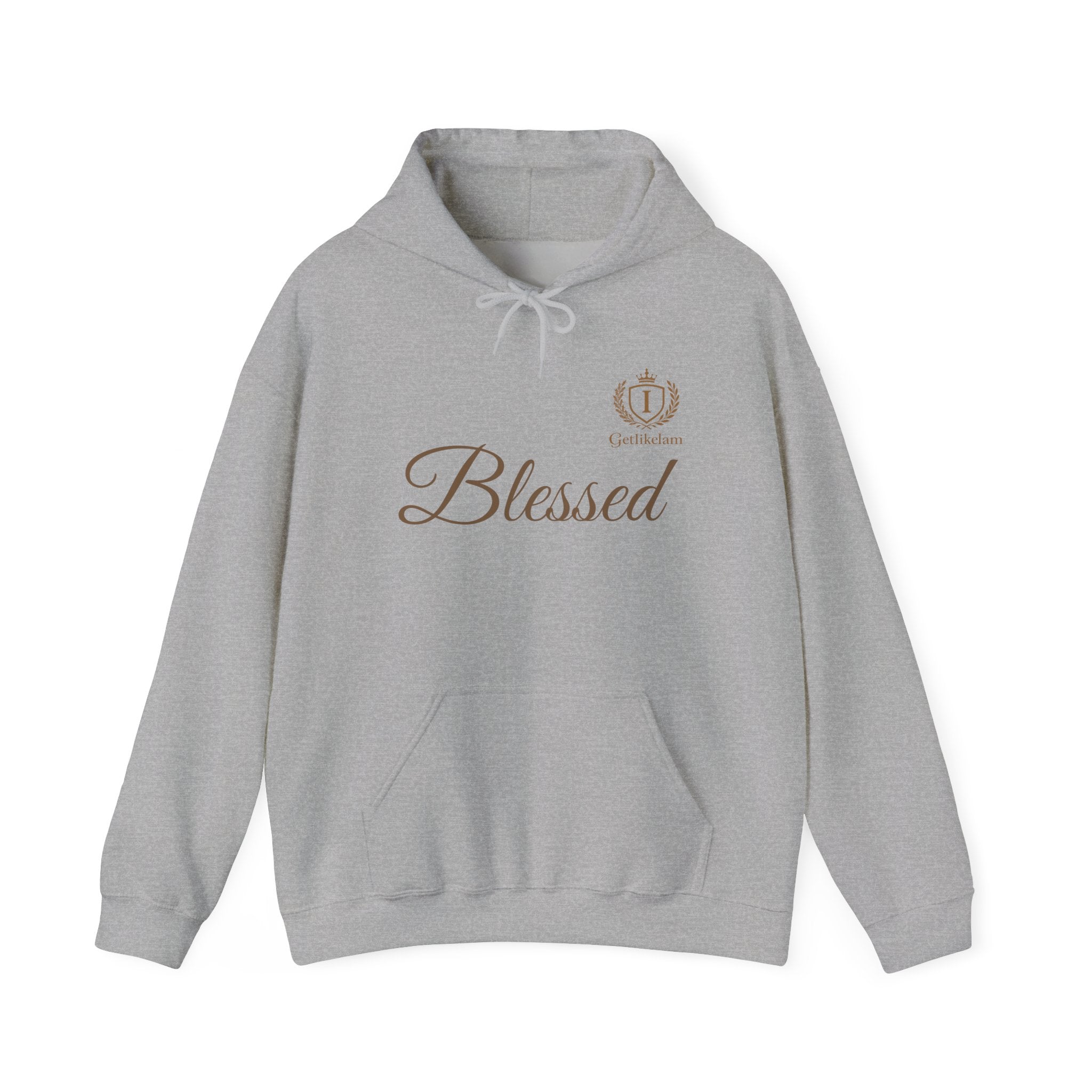 Blessed Script Hoodie — Minimal Faith Christian Sweatshirt