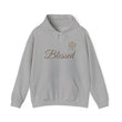 Blessed Script Hoodie — Minimal Faith Christian Sweatshirt