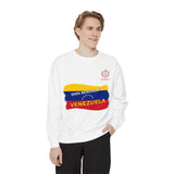 Dios Bendiga a Venezuela Sweatshirt — Venezuelan Flag Brushstroke Crewneck