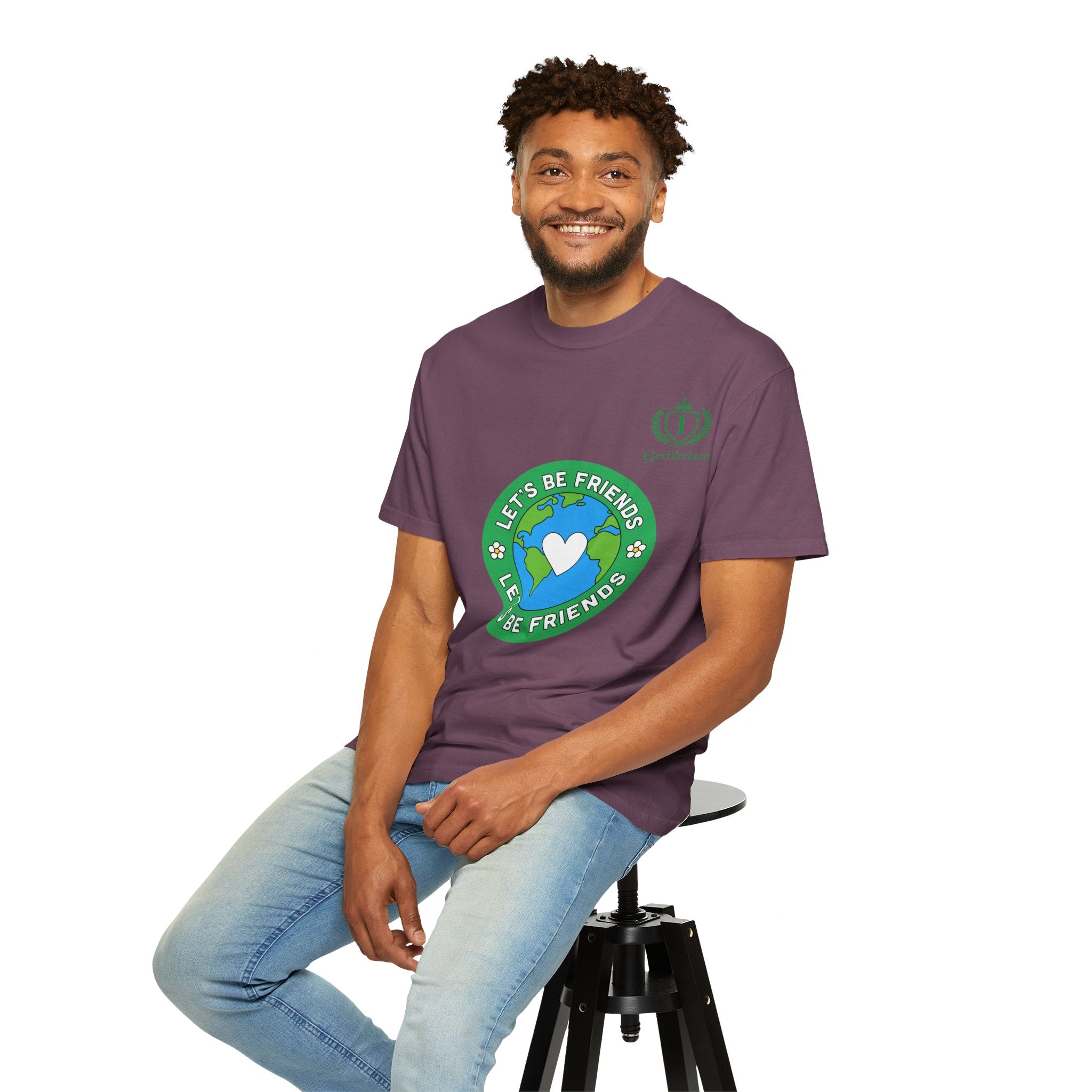 Let's Be Friends Earth Graphic T-Shirt