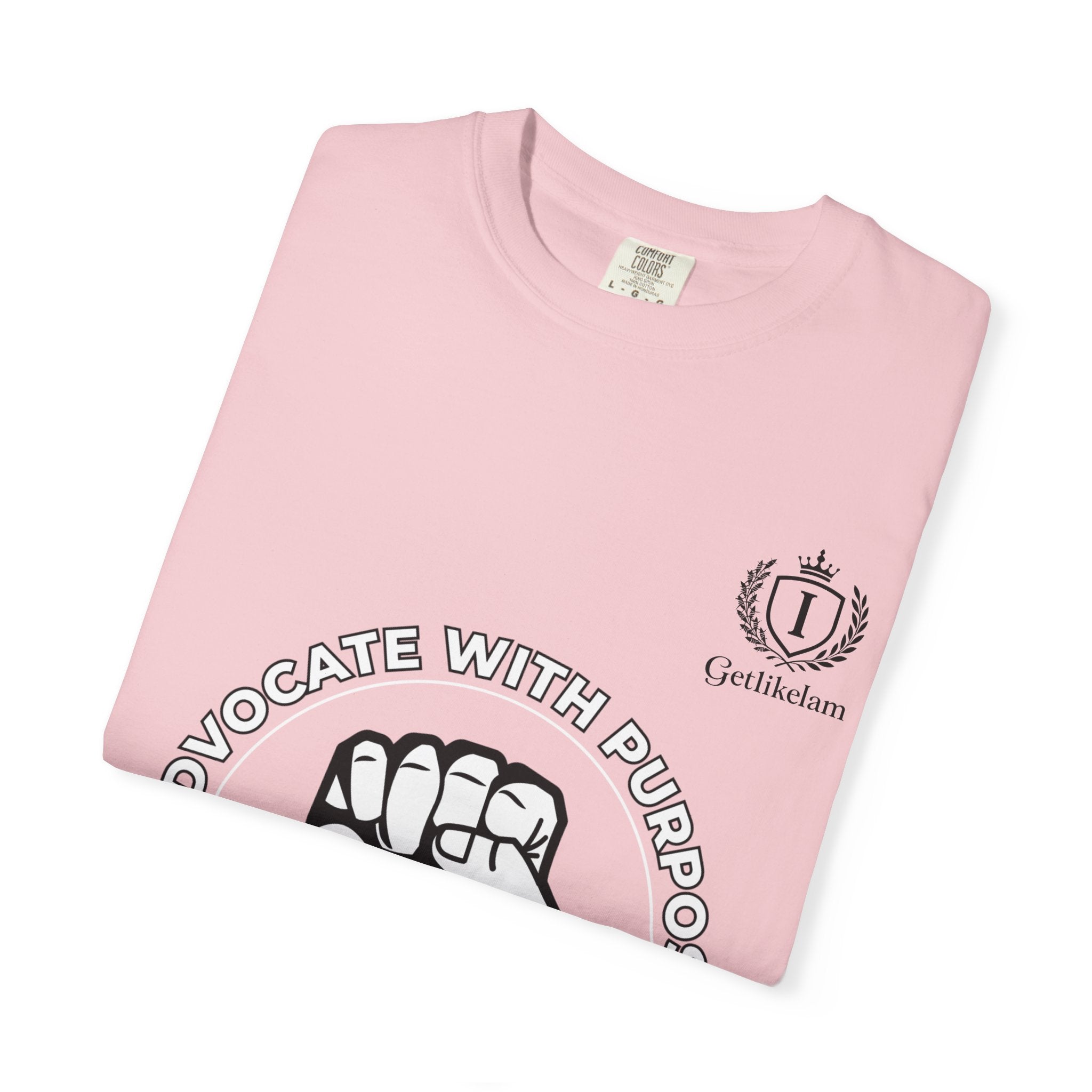 Advocate With Purpose T-Shirt — Raised Fist Social Justice Tee