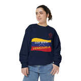 God Bless Venezuela Sweatshirt — Venezuelan Flag Brushstroke Crewneck