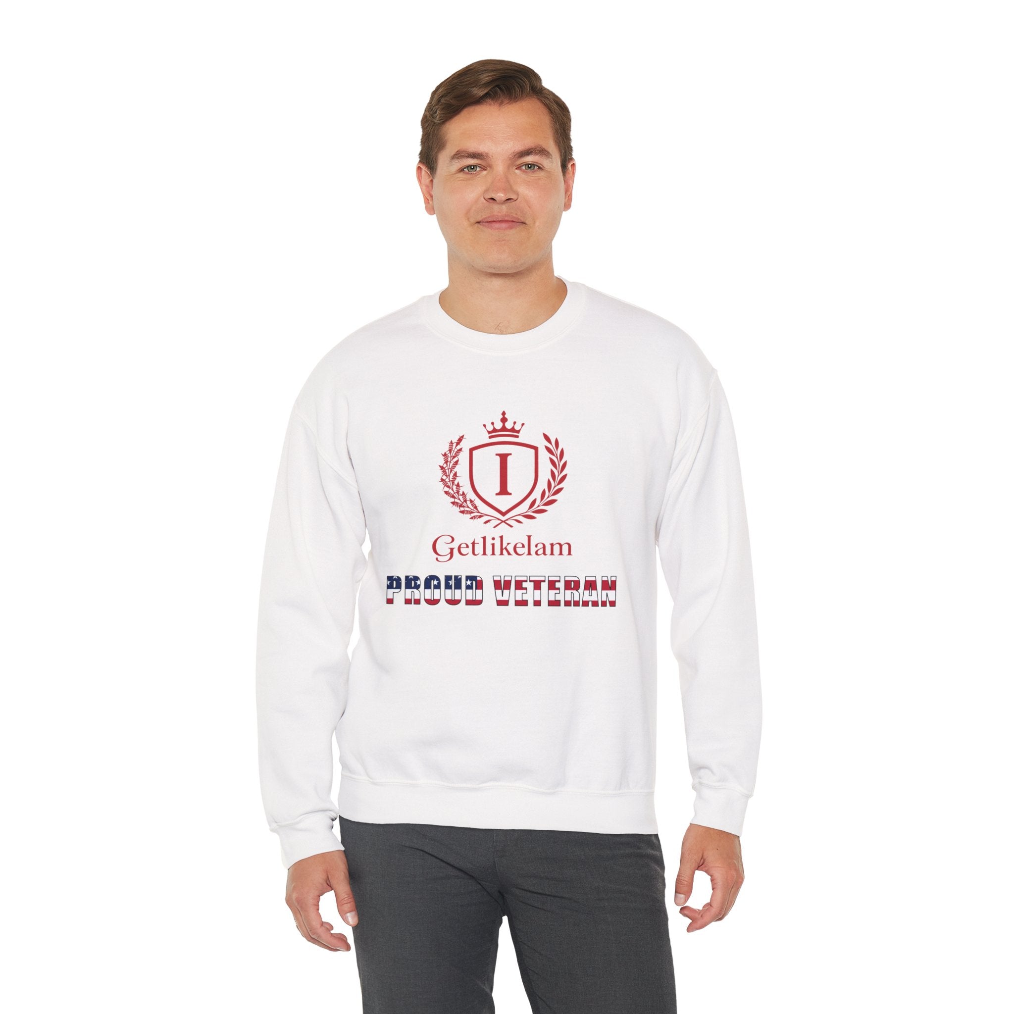Unisex Crewneck Sweatshirt – Patriotic Military Tribute Sweatshirt for Veterans & USA Pride