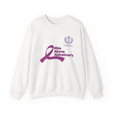 Rise Above Alzheimer's Crewneck Sweatshirt - Purple Ribbon Memory Awareness
