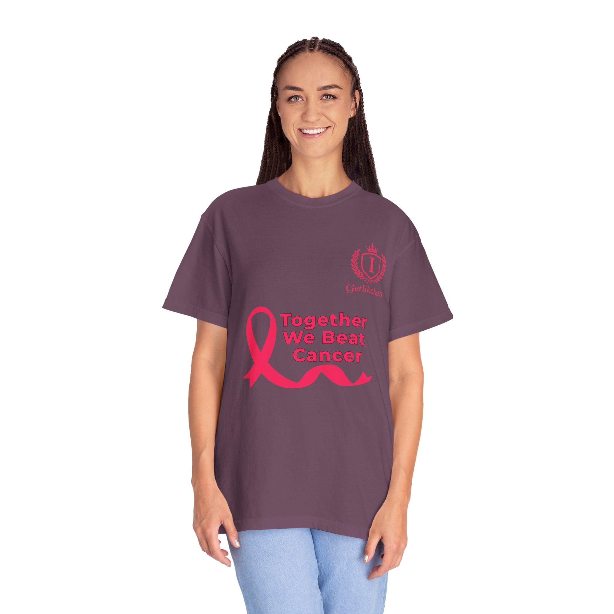 Together We Beat Cancer T-Shirt — Cancer Awareness Ribbon Tee