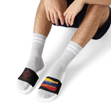 Venezuela Flag Slide Sandals — 'God Bless Venezuela' Adjustable Strap Slides