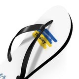 Flip Flops — Ukraine Flag Brush Stroke Design (Support Ukraine)
