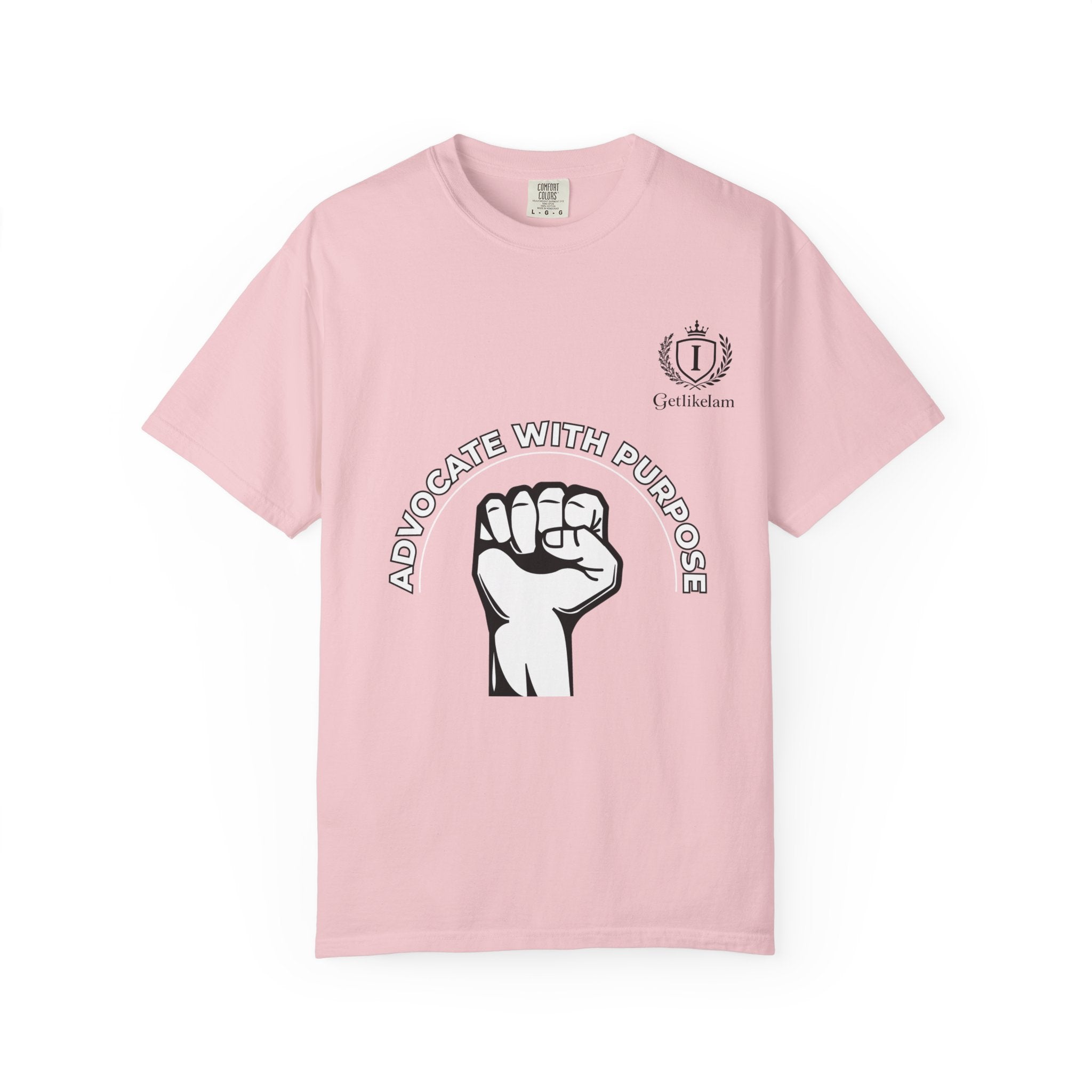 Advocate With Purpose T-Shirt — Raised Fist Social Justice Tee