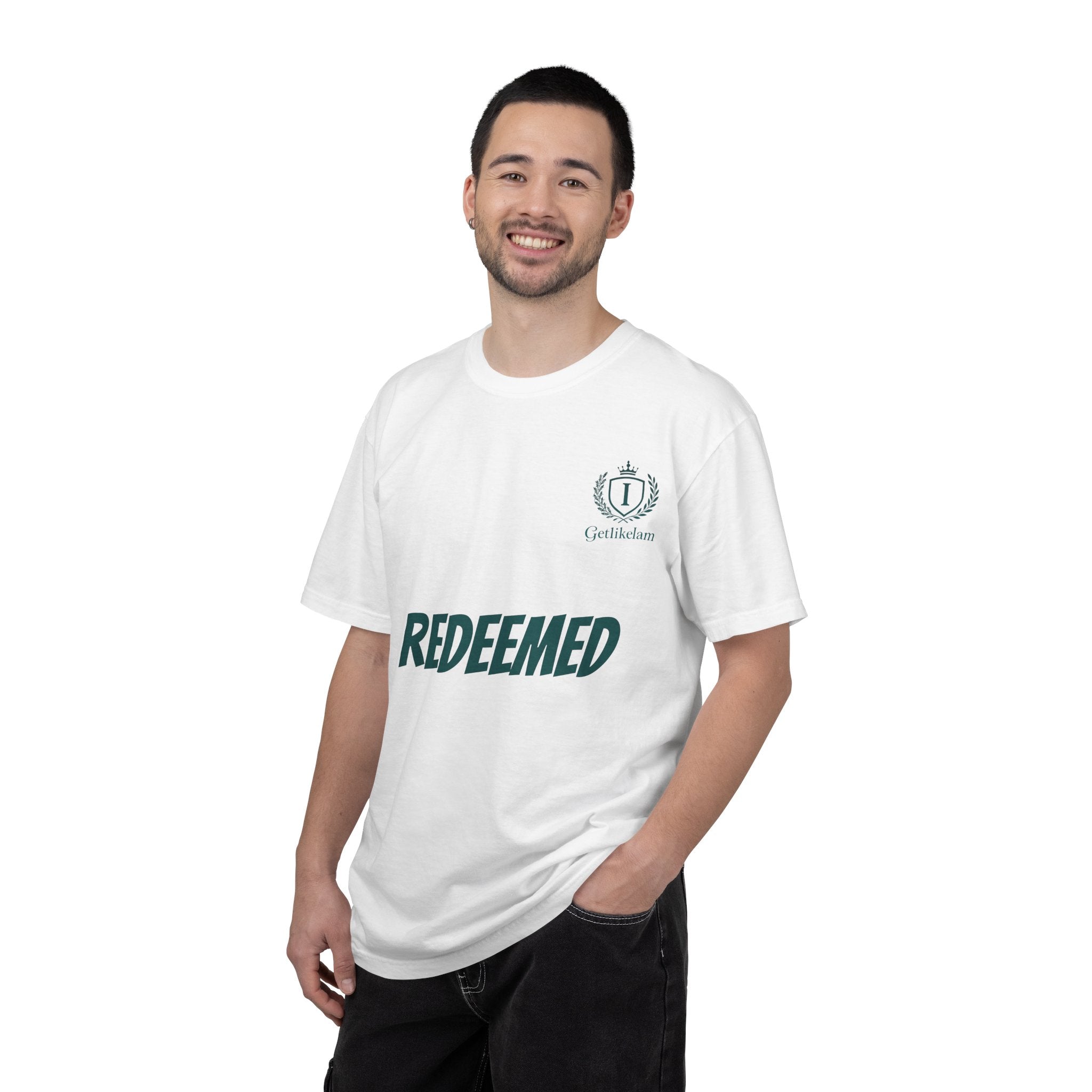 Redeemed Christian T-Shirt — Faith-Based "REDEEMED" Graphic Tee