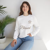 Blessed Crewneck Sweatshirt — Minimal Christian Faith Pullover