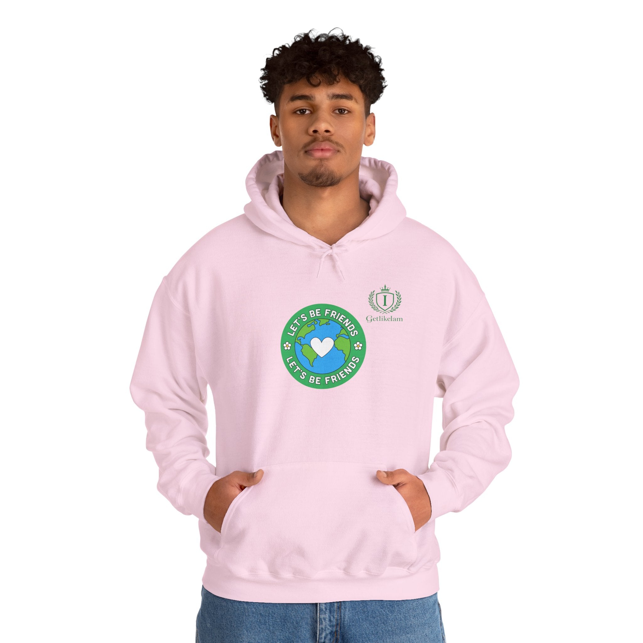 Friendship Earth Hoodie — "Be Kind, Be Friends" Graphic Pullover