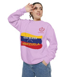 God Bless Venezuela Sweatshirt — Venezuelan Flag Brushstroke Crewneck