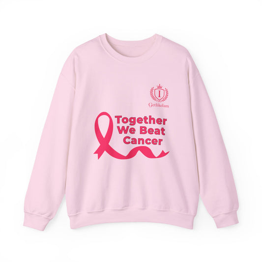 Cancer Awareness Crewneck - "Together We Beat Cancer" Sweatshirt