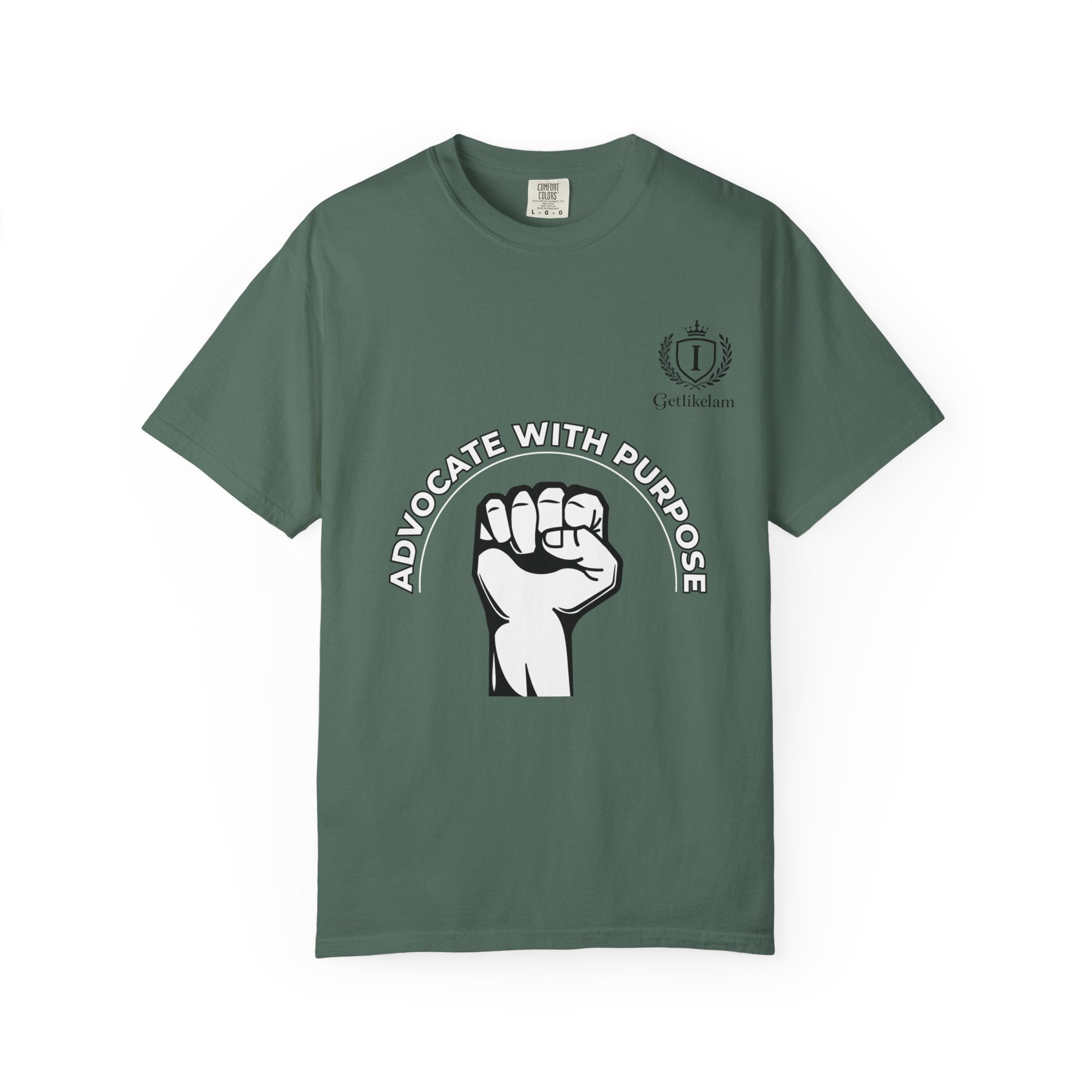 Advocate With Purpose T-Shirt — Raised Fist Social Justice Tee