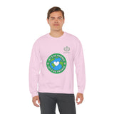 Friendship Earth Crewneck Sweatshirt — "Let's Be Friends" Graphic