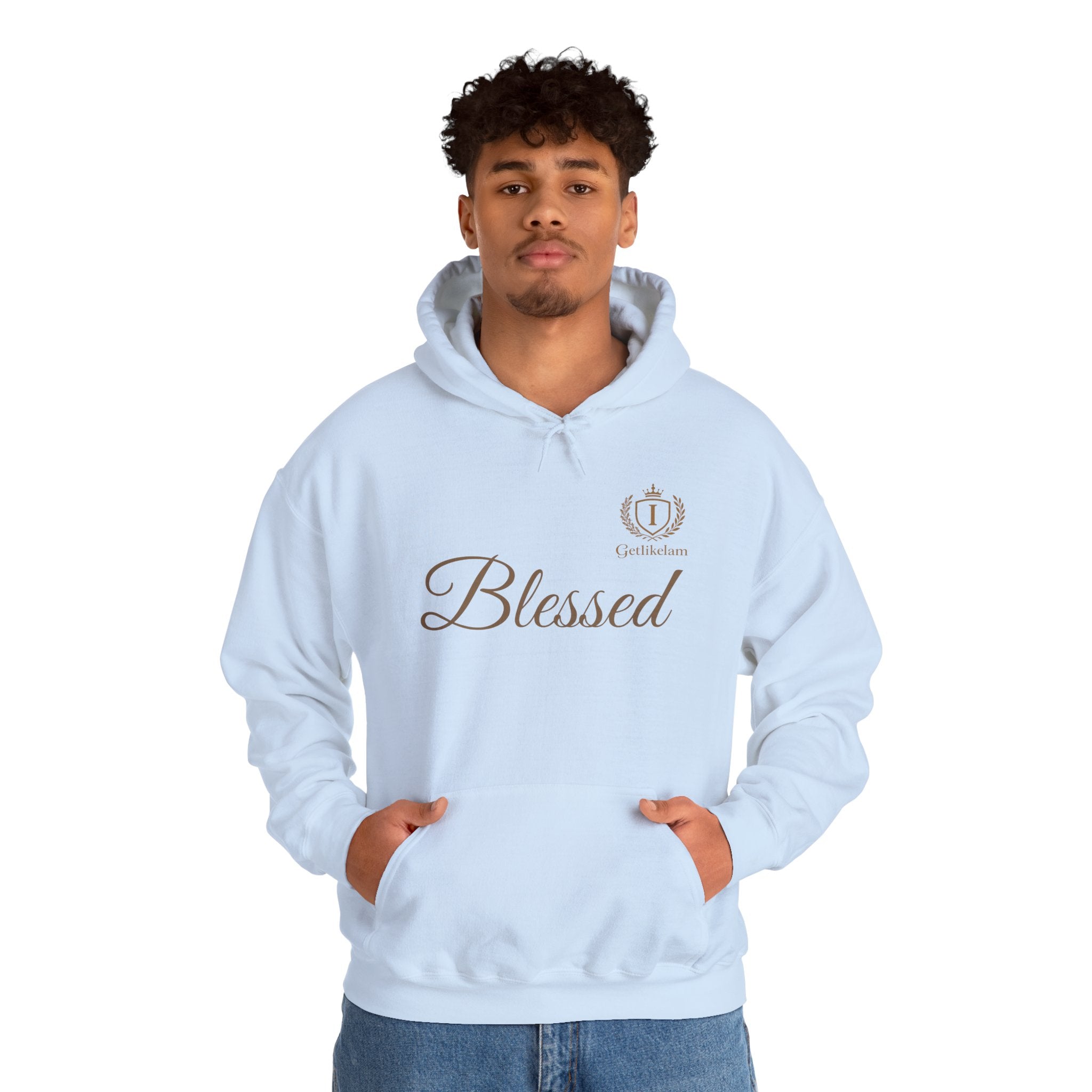 Blessed Script Hoodie — Minimal Faith Christian Sweatshirt