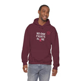 Cancer Awareness Hoodie — "No One Fights Alone" Support Hoodie