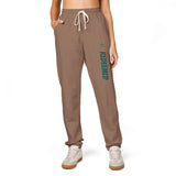 Cream 'Roosevelt' Vertical Logo Sweatpants — Cozy Garment-Dyed Fleece