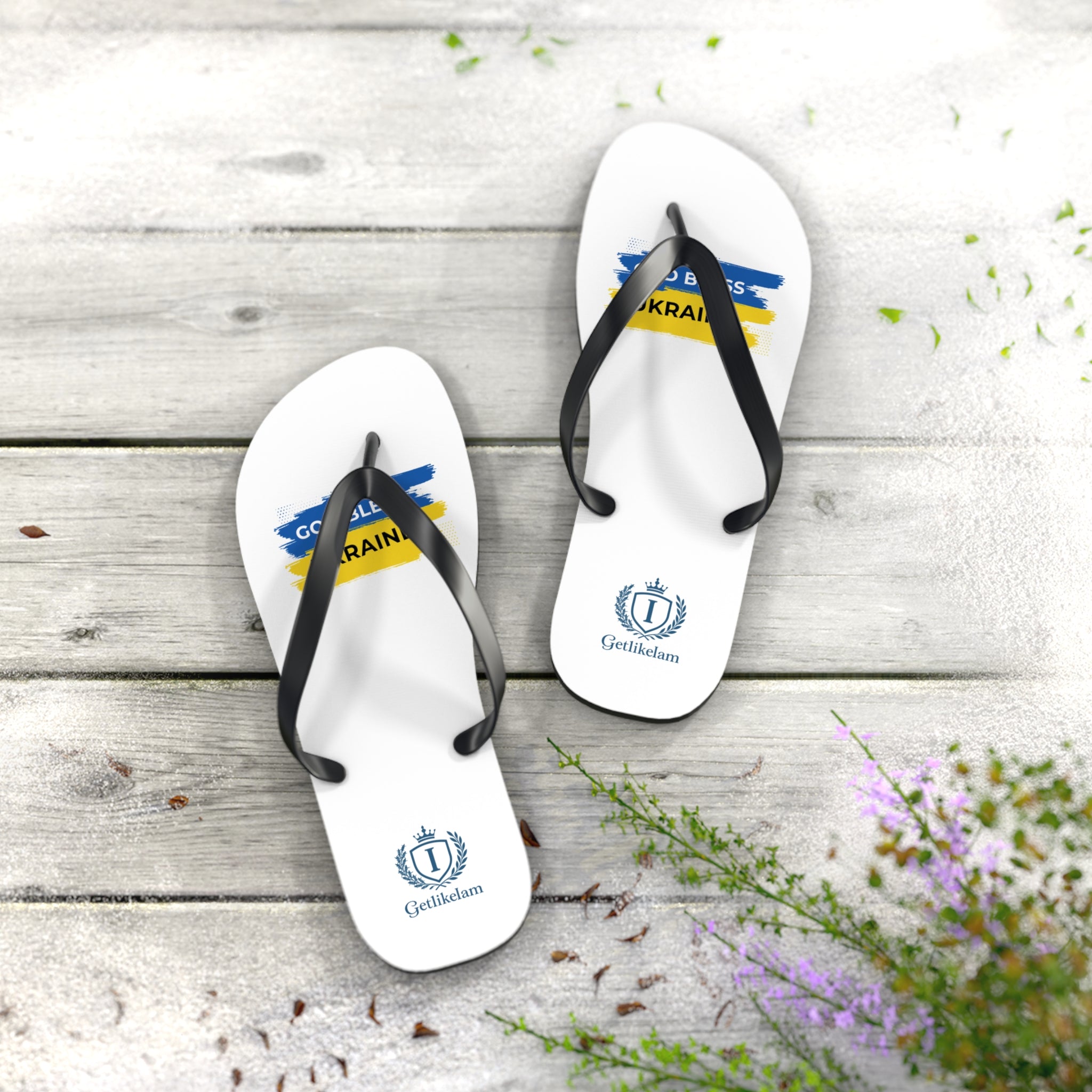 Flip Flops — Get Like I am  Pattern Beach Sandals