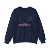 resilient Crewneck Sweatshirt — Minimal White Graphic Pullover