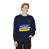 Sweatshirt — "God Bless Ukraine" Blue & Yellow Solidarity Crewneck