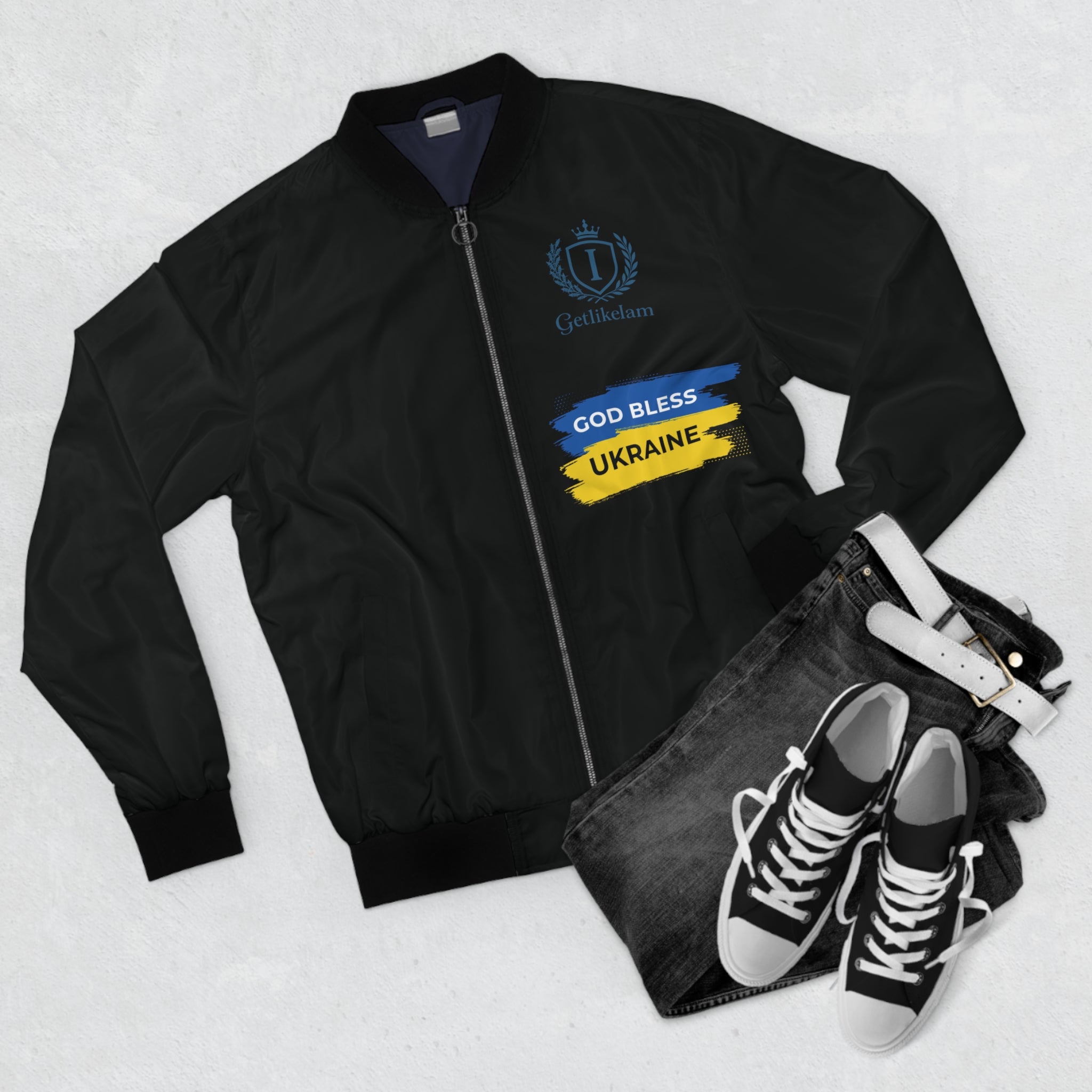 God Bless Ukraine Bomber Jacket