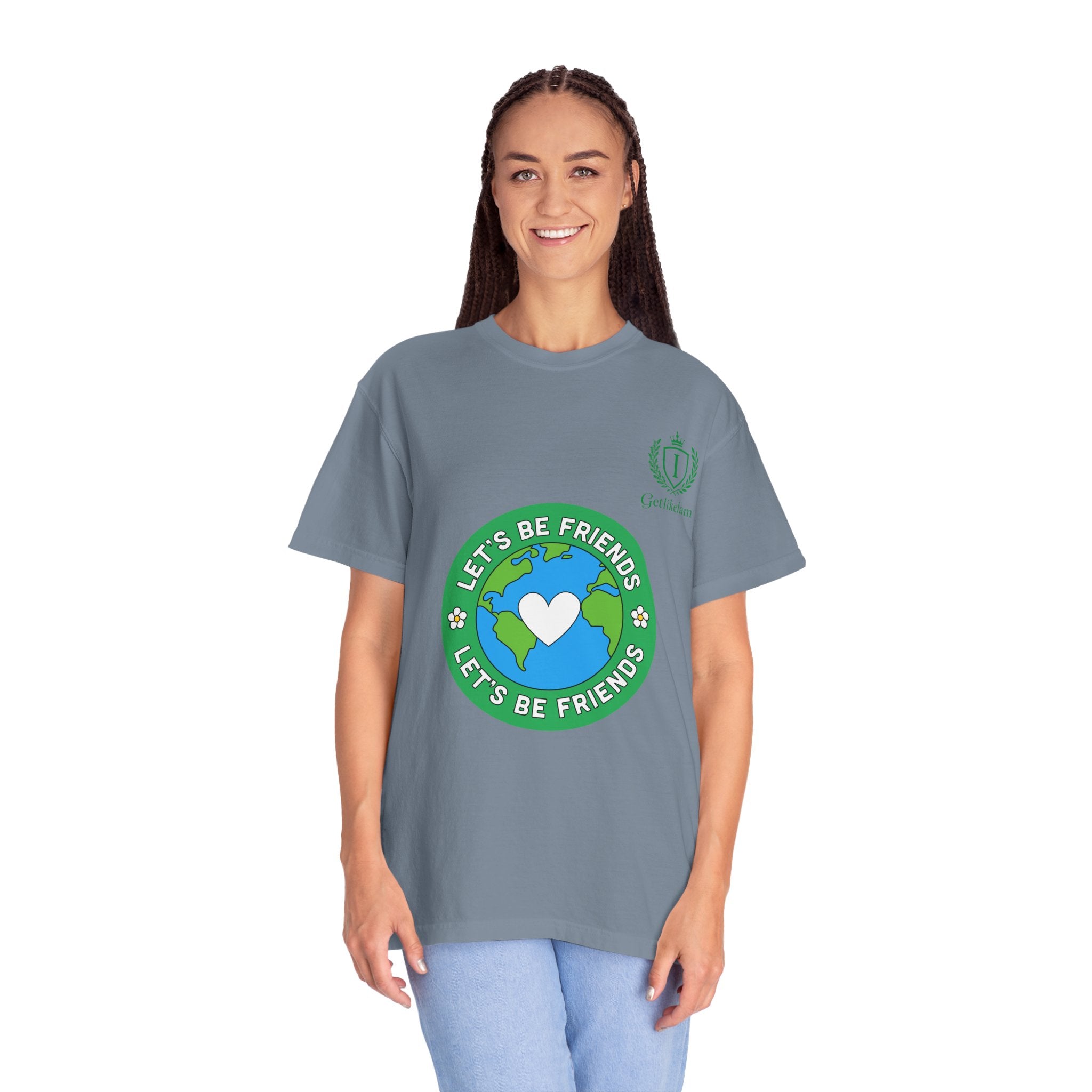 Let's Be Friends Earth Graphic T-Shirt