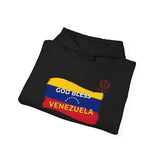 God Bless Venezuela Hoodie — Venezuelan Flag Brushstroke Pullover