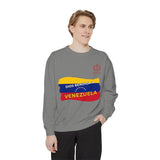 Dios Bendiga a Venezuela Sweatshirt — Venezuelan Flag Brushstroke Crewneck