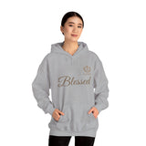 Blessed Script Hoodie — Minimal Faith Christian Sweatshirt
