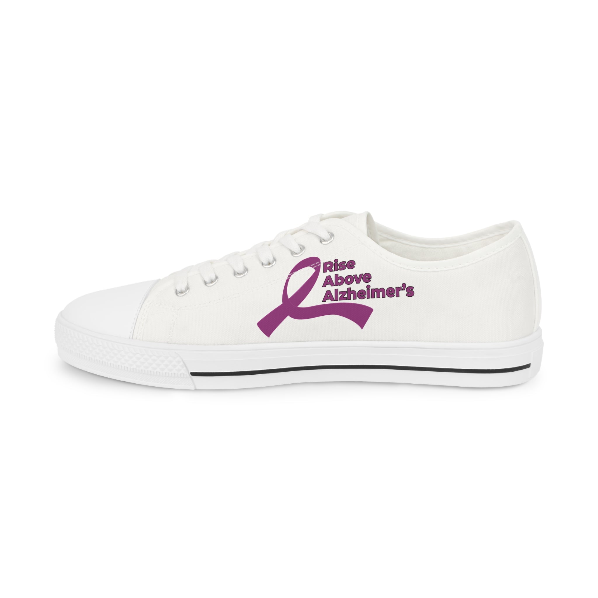 Low Top Sneakers — Rise Above Alzheimer's Purple Ribbon Awareness
