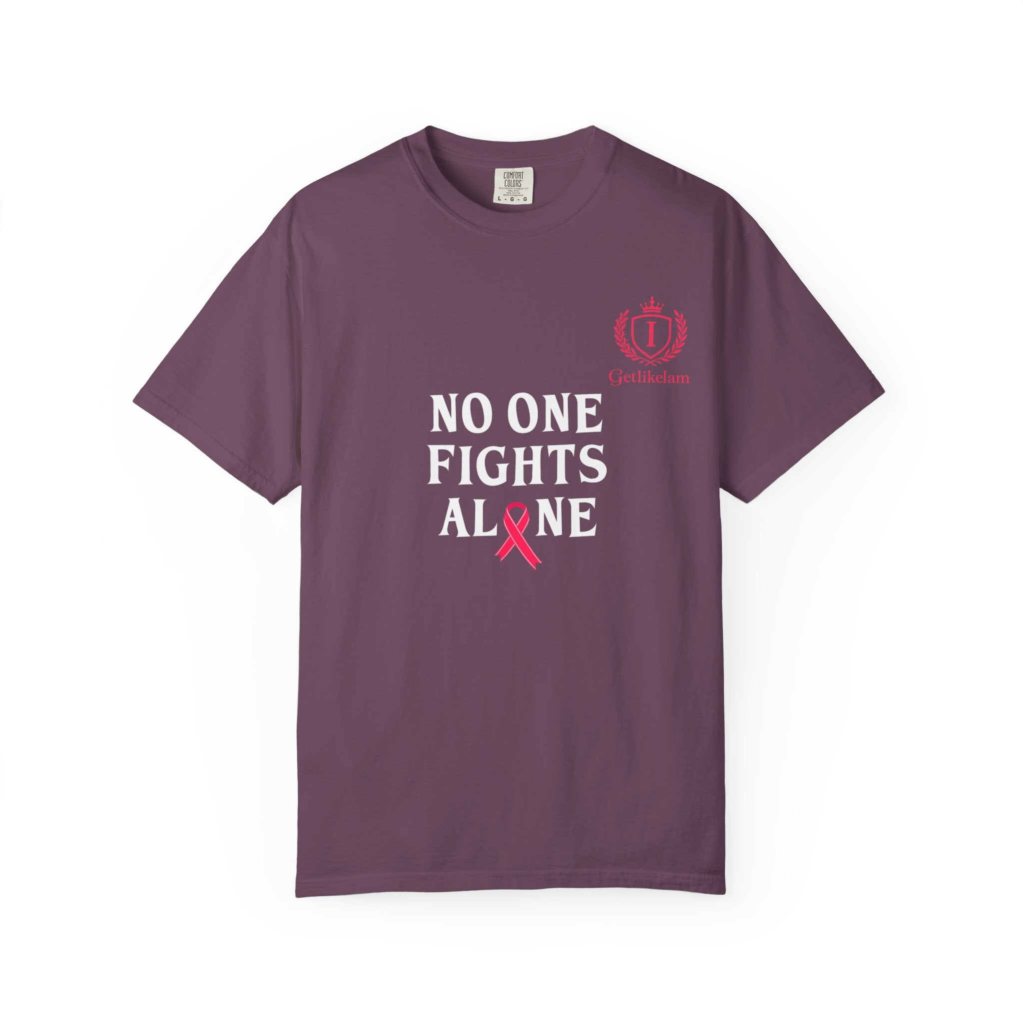 No One Fights Alone T-Shirt — Cancer Awareness Support Tee