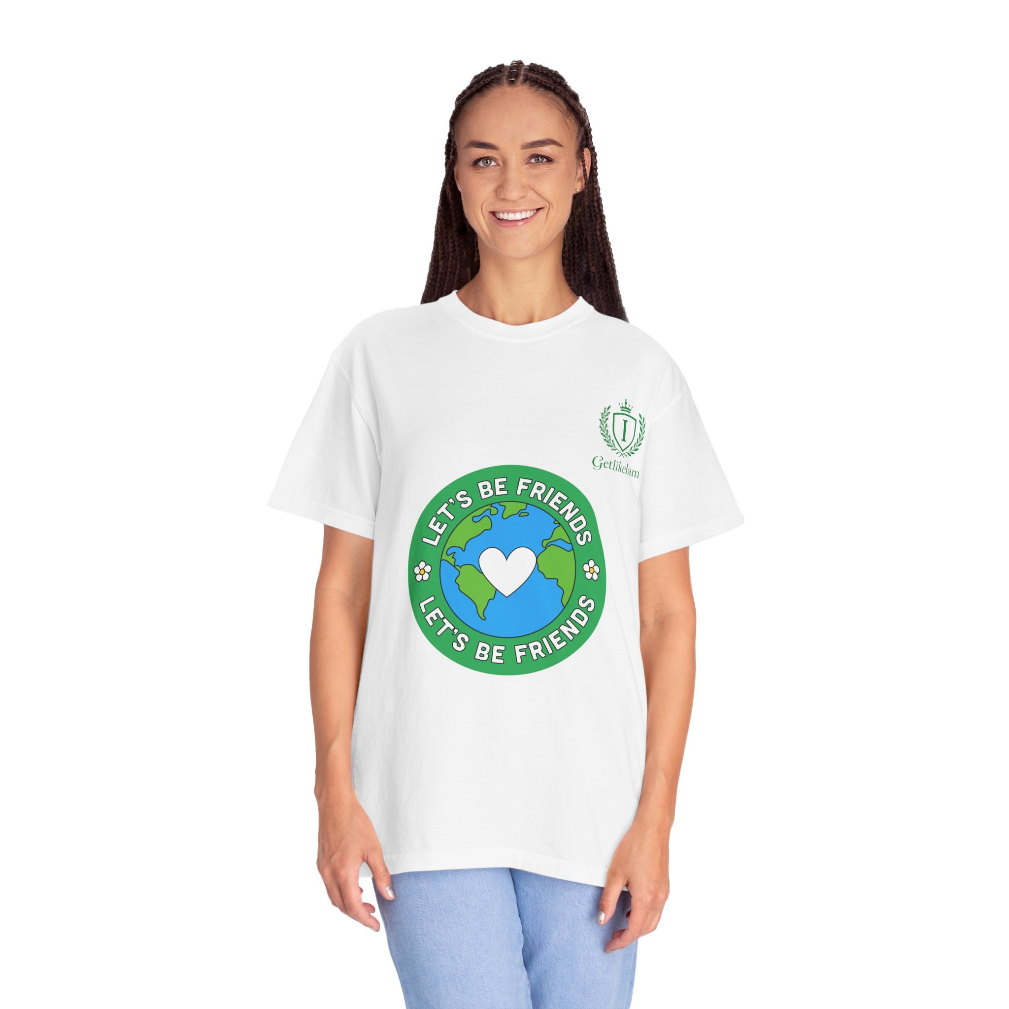 Let's Be Friends Earth Graphic T-Shirt