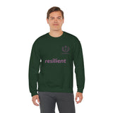 resilient Crewneck Sweatshirt — Minimal White Graphic Pullover
