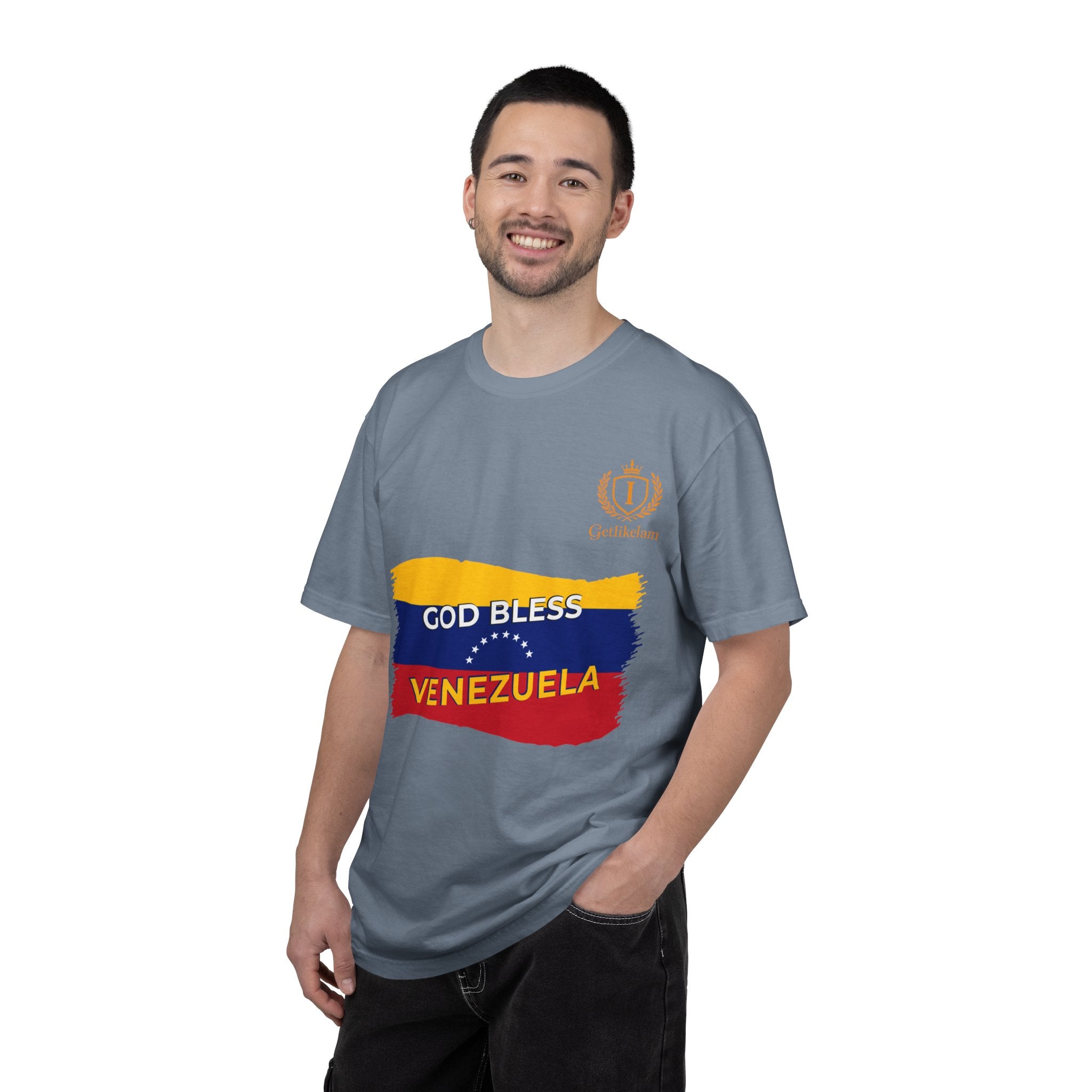 God Bless Venezuela T-Shirt — Venezuelan Flag Brushstroke Tee