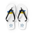 Flip Flops — Ukraine Flag Brush Stroke Design (Support Ukraine)
