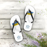 Flip Flops — Ukraine Flag Brush Stroke Design (Support Ukraine)