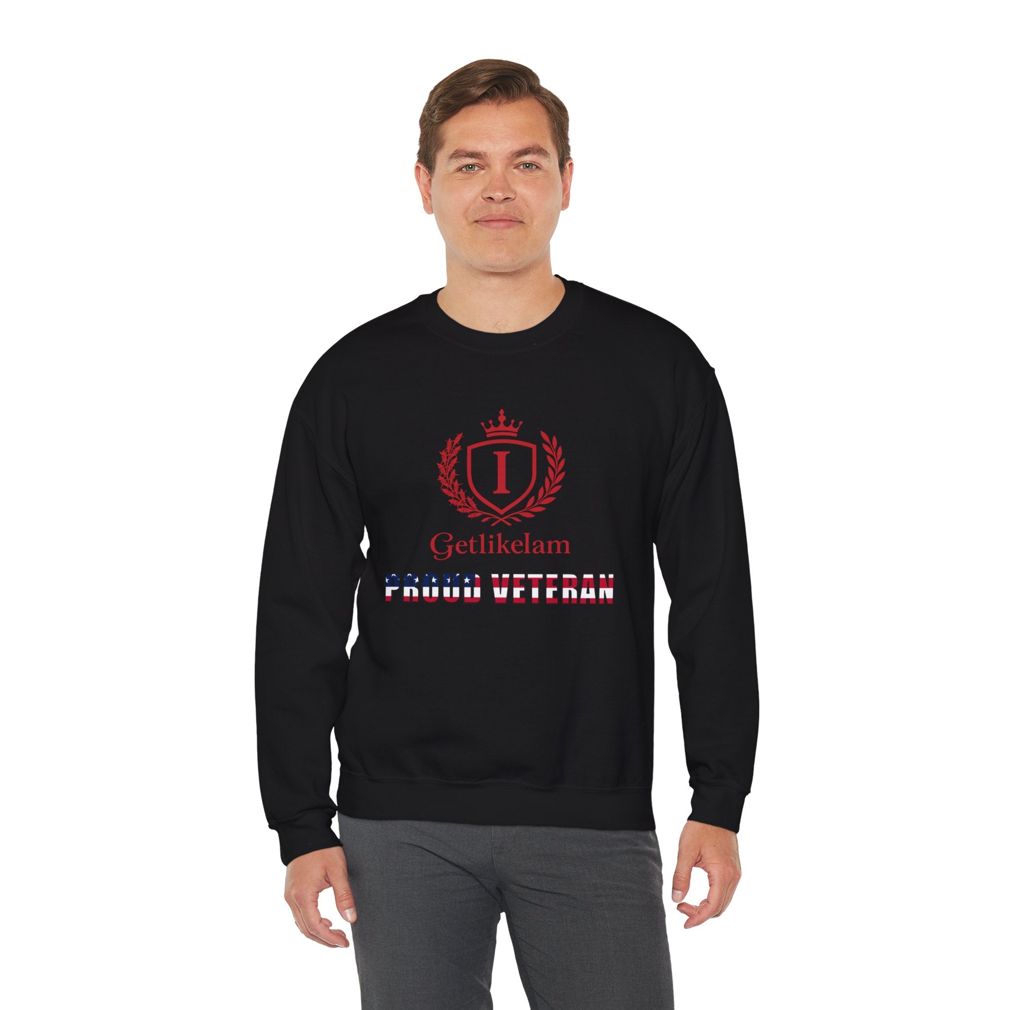 Unisex Crewneck Sweatshirt – Patriotic Military Tribute Sweatshirt for Veterans & USA Pride