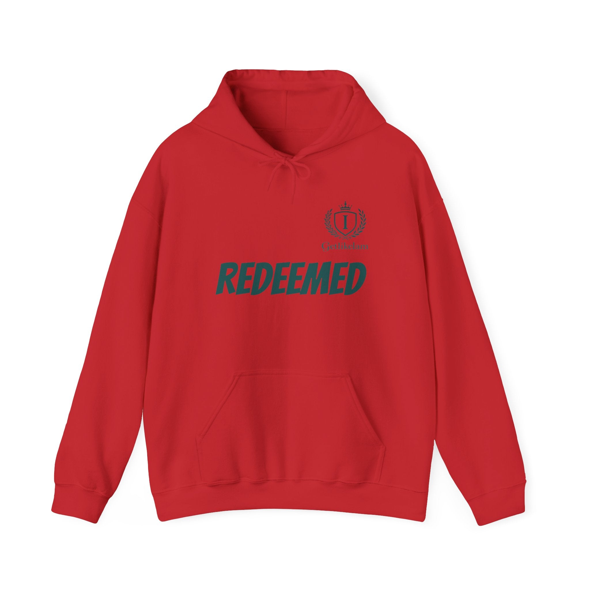 Redeemed Hoodie — Christian Faith Pullover with 'Redeemed' Script