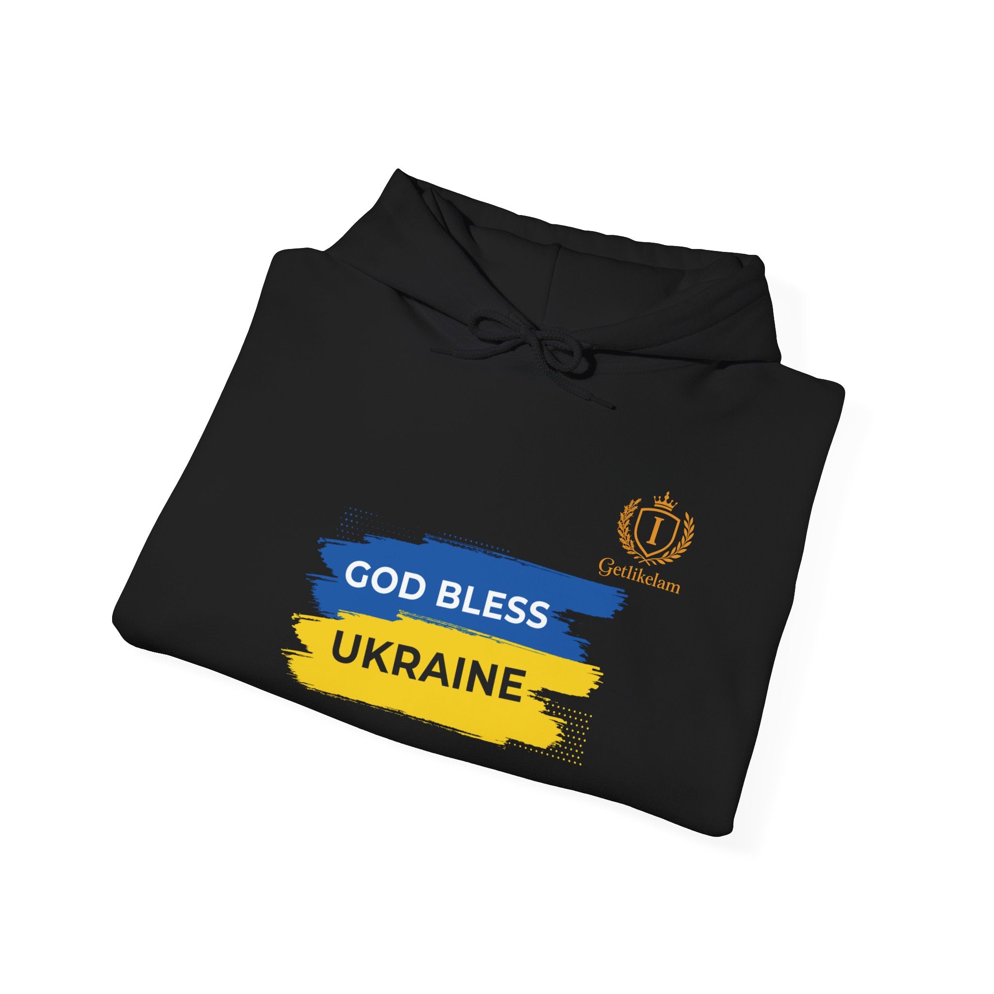 God Bless Ukraine Hoodie — Ukrainian Flag Map Support Sweatshirt