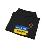God Bless Ukraine Hoodie — Ukrainian Flag Map Support Sweatshirt