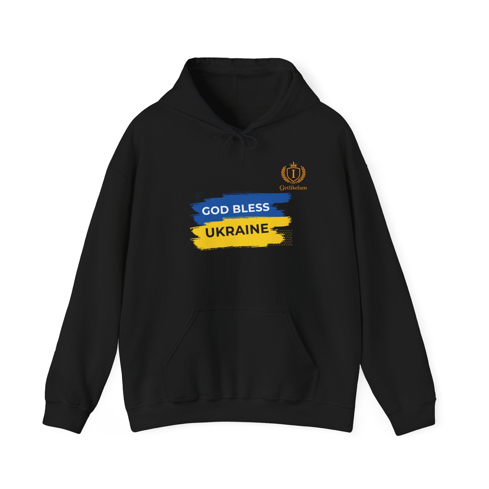 God Bless Ukraine Hoodie — Ukrainian Flag Map Support Sweatshirt