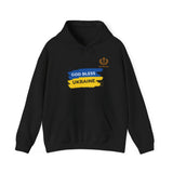 God Bless Ukraine Hoodie — Ukrainian Flag Map Support Sweatshirt