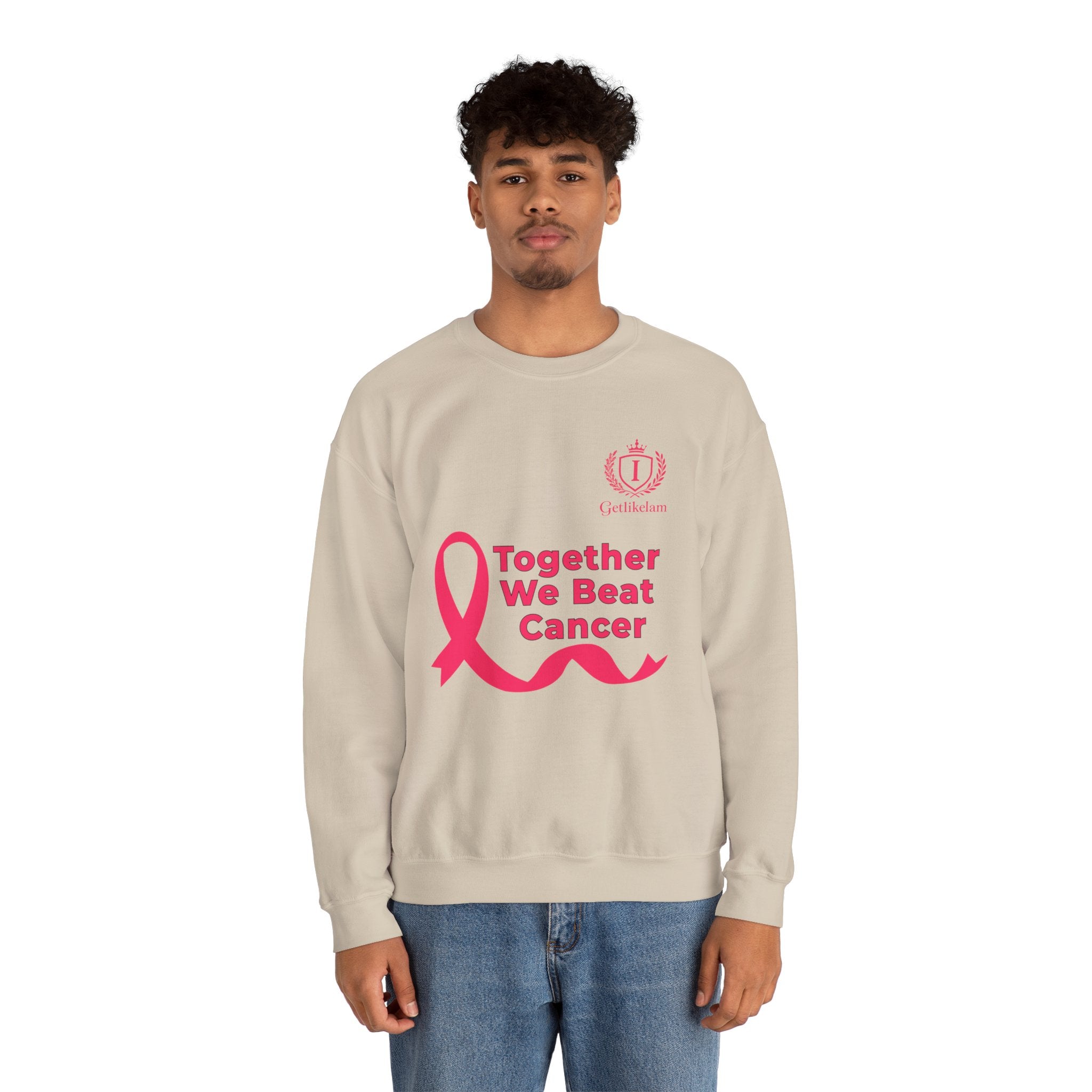 Cancer Awareness Crewneck - "Together We Beat Cancer" Sweatshirt
