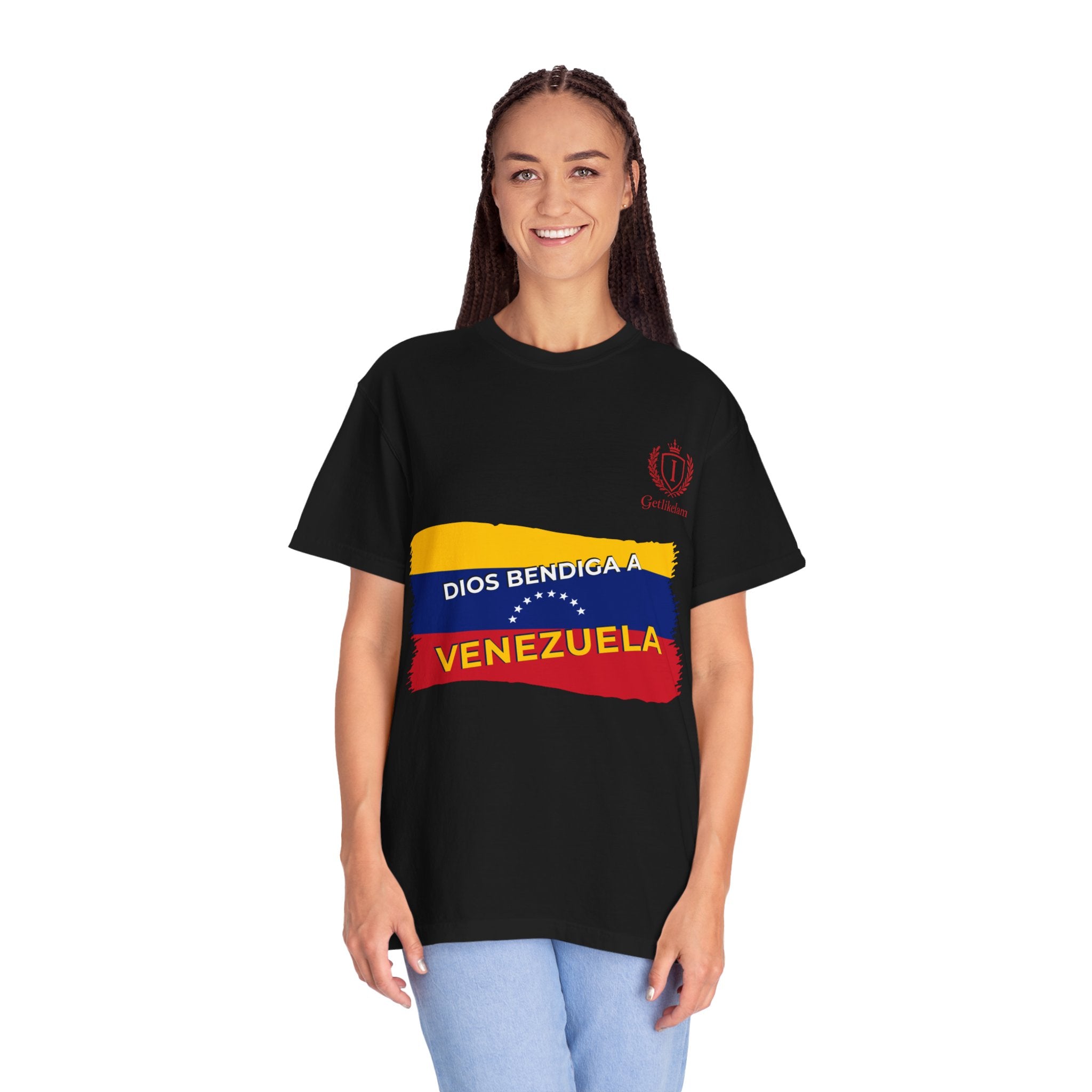 Venezuela Flag T-Shirt — "Dios Bendiga a Venezuela" Patriotic Tee