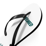 Redeemed Flip Flops — Christian Faith Beach Sandals with Crest Logo