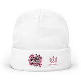 Embroidered Knit Beanie — "Pretty Girls Wear Pink" Unisex Beanie