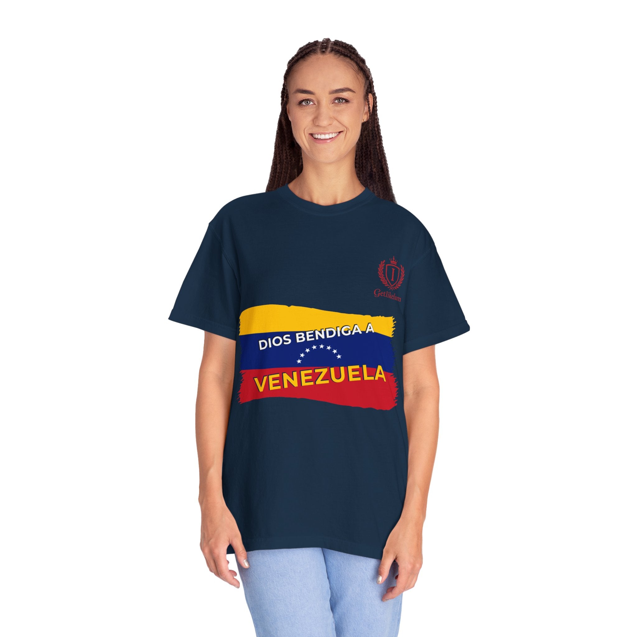 Venezuela Flag T-Shirt — "Dios Bendiga a Venezuela" Patriotic Tee