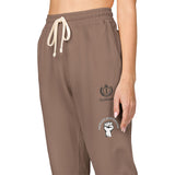 Embroidered Crest Sweatpants — Garment-Dyed Fleece Joggers